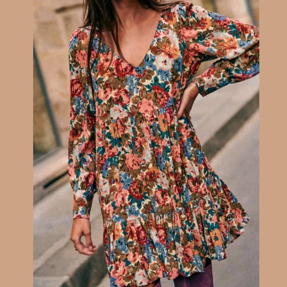Sezane Dresses & Skirts - Sezane Aurena Dress in October Flowers Size 2